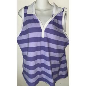 Tommy Hilfiger Women's Purple White Tank Top Size XXL